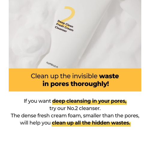 Numbuzin - Cleansing Foam No. 2 Deep Clean Fresh