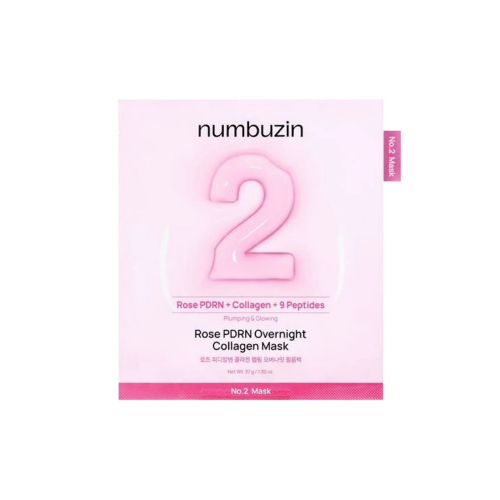 Numbuzin - Night facial mask No.2 Rose PDRN Overnight Collagen