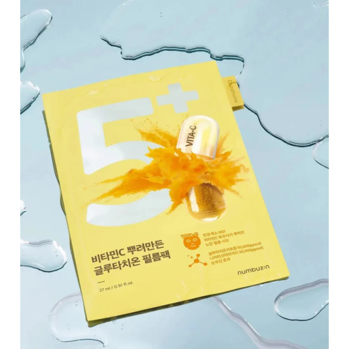 Numbuzin - Brightening Face Mask No.5+ Glutathione Vitamin Concentrated