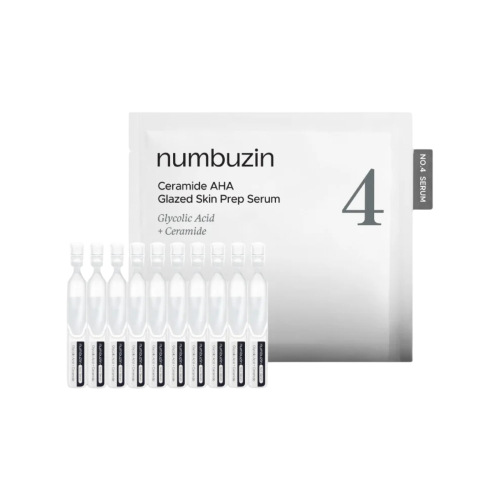 Numbuzin - Exfoliating serum in ampoules No.4 ceramidas y AHA Glazed Skin Prep - 10ea