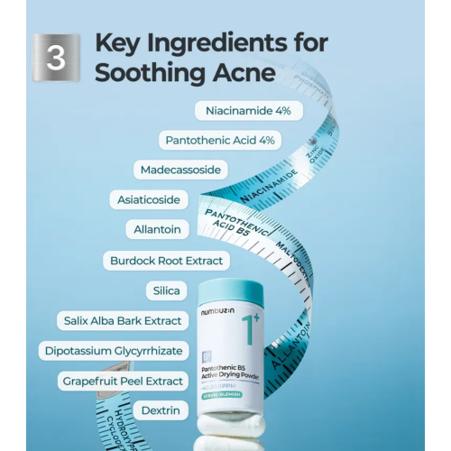 Numbuzin - Anti-acne powder treatment No.1 Pantothenic B5 Active Drying Powder