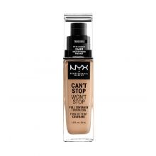 Nyx Professional Makeup - Can't Stop won't Stop foundation - CSWSF08: True beige