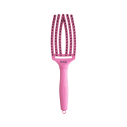 Olivia Garden - Hairbrush Fingerbrush Combo Medium - Bubble Pink
