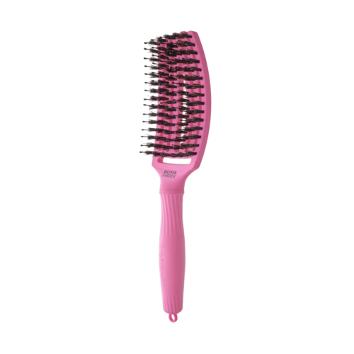 Olivia Garden - Hairbrush Fingerbrush Combo Medium - Bubble Pink