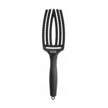 Olivia Garden - Hairbrush Fingerbrush Combo Medium - Full Black Medium
