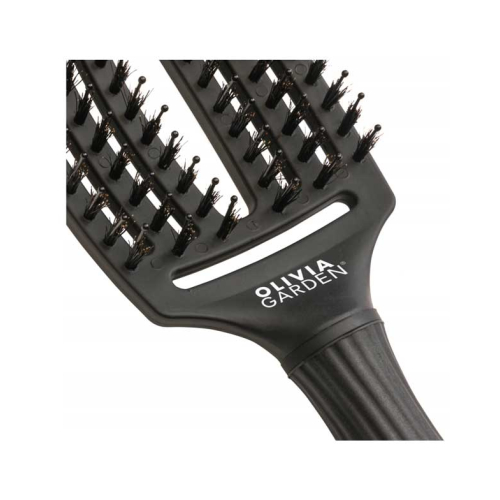 Olivia Garden - Hairbrush Fingerbrush Combo Medium - Full Black Medium