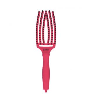 Olivia Garden - Hair Brush Fingerbrush Combo Medium - Hot Pink