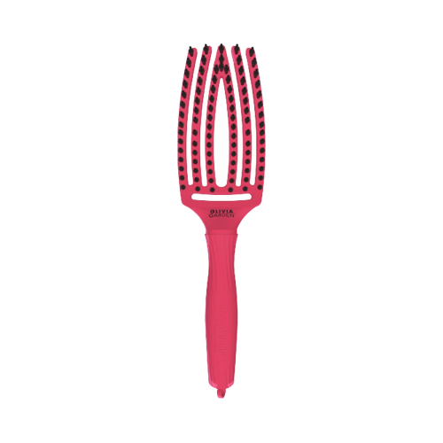 Olivia Garden - Hair Brush Fingerbrush Combo Medium - Hot Pink