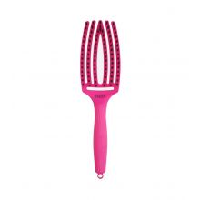 Olivia Garden - *Think Pink* - Hair Brush Fingerbrush Combo Medium - Neon Pink