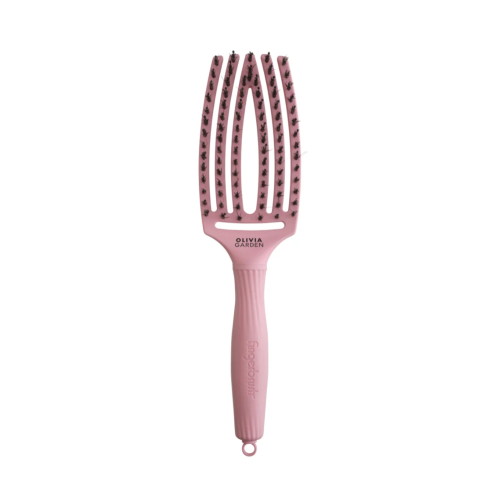 Olivia Garden - Hairbrush Fingerbrush Combo Medium - Soft Pink