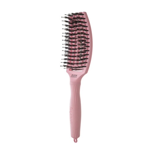 Olivia Garden - Hairbrush Fingerbrush Combo Medium - Soft Pink