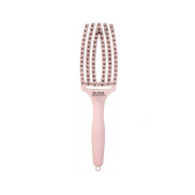 Olivia Garden - Hairbrush Fingerbrush Combo Medium - Pastel Pink