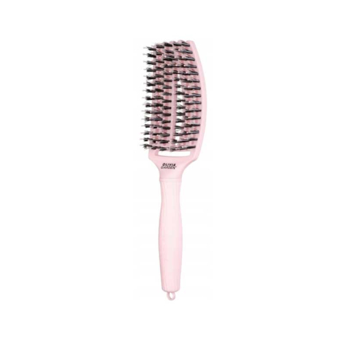 Olivia Garden - Hairbrush Fingerbrush Combo Medium - Pastel Pink