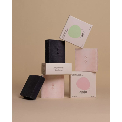 Ondo Beauty 36.5 - Syndet Solid Facial Cleanser 70g - Charcoal & Willow