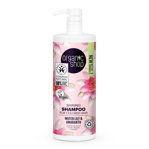 Organic Shop - Silky shine shampoo for colored hair 1000ml - Water lily and Amaranth