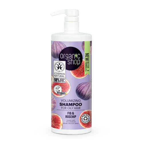 Organic Shop - Volumizing shampoo for oily hair 1000ml - Fig and Rosehip