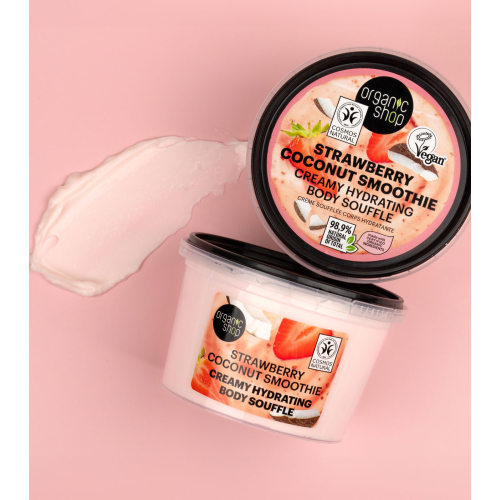 Organic Shop - Body souffle cream - Strawberry and coconut