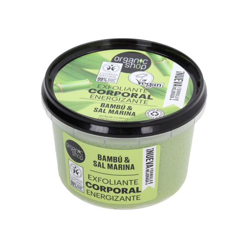 Organic Shop - Energizing Body Scrub - Organic Bamboo and Sea Salt
