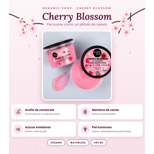 Organic Shop - Body Scrub Cherry Blossom - Cherry and white chocolate