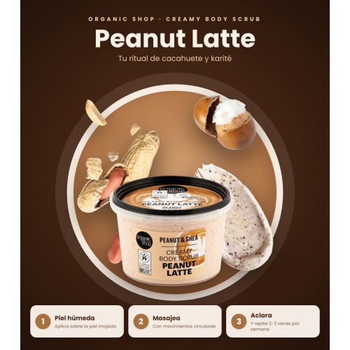 Organic Shop - Body scrub Peanut Latte - Peanut and shea butter