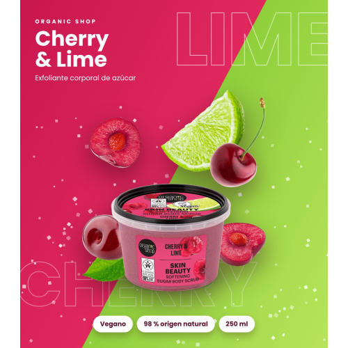 Organic Shop - Body scrub Skin Beauty - Cherry and lime