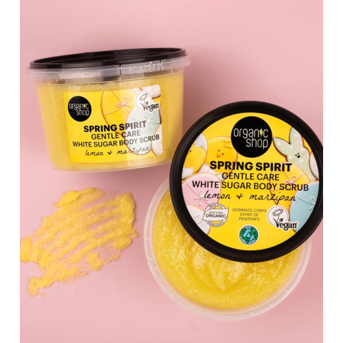 Organic Shop - Body scrub Spring Spirit - Lemon and marzipan