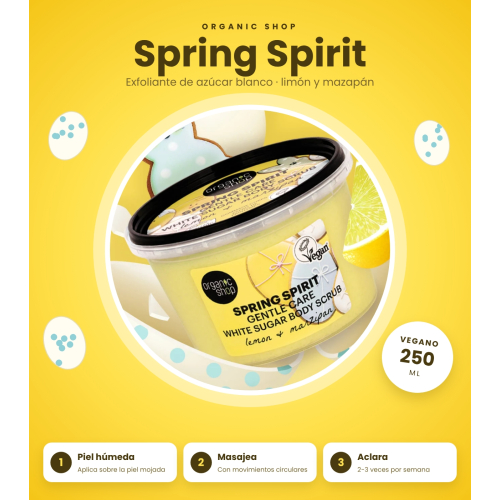 Organic Shop - Body scrub Spring Spirit - Lemon and marzipan