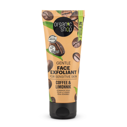Organic Shop - Gentle Facial Scrub for Sensitive Skin - Coffee and Lemon