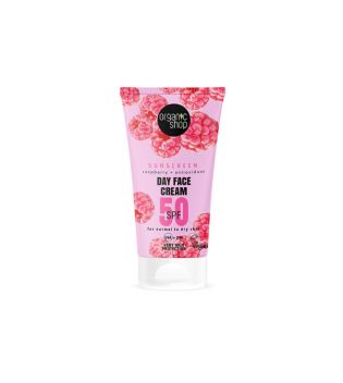 Organic Shop - Raspberry Face Sunscreen + Antioxidant SPF 50 - 50 ml