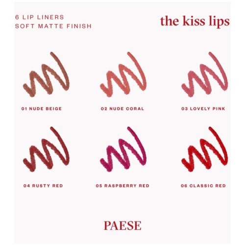 Paese Cosmetics - Lip Liner The Kiss Lips - 04: Rusty Red
