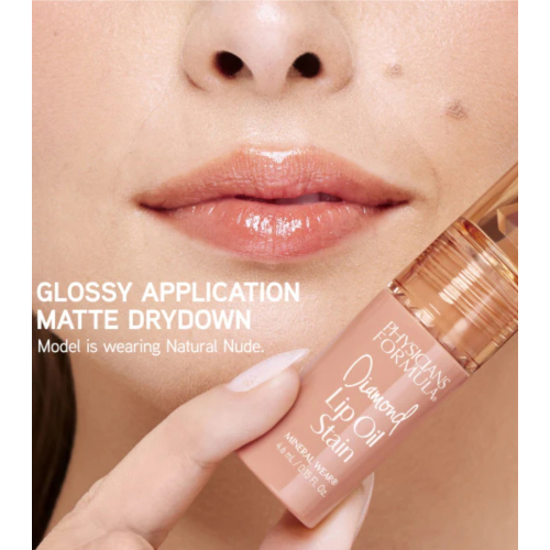 Physicians Formula - *Mineral Wear* - Lip Oil Diamond Stain - Natural Nude