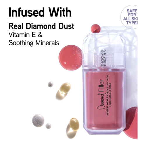 Physicians Formula - Lip and Cheek Tint Mineral Wear Diamond Filler - Brilliant Peach