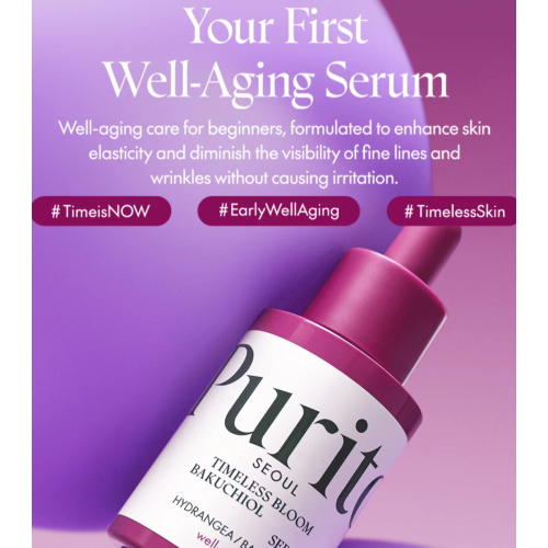 Purito - *Timeless Bloom* - Rejuvenating serum with Bakuchiol