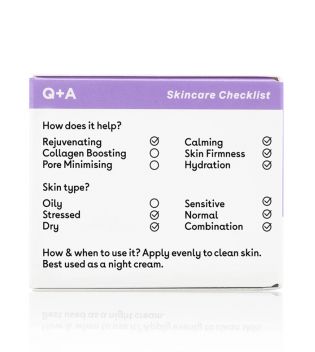Q+A Skincare - Soothing night face cream with chamomile