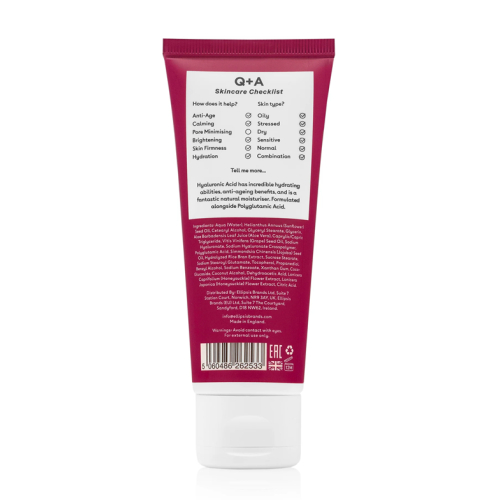 Q+A Skincare - Facial moisturizer with hyaluronic acid
