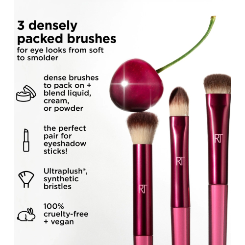 Real Techniques - *Cherry On top* - 3-piece eye brush set MesmerEYES