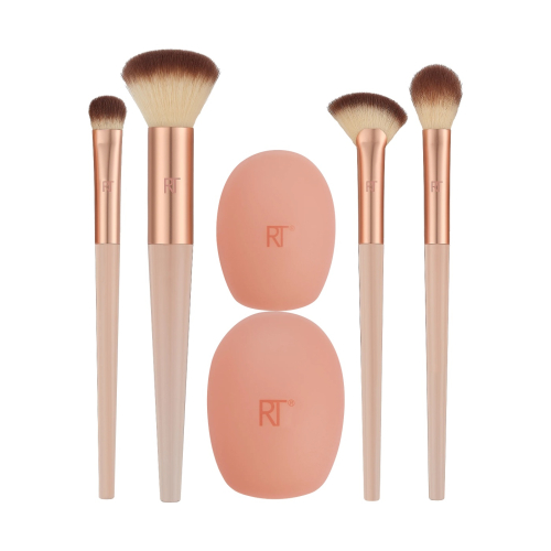 Real Techniques - *Cherry On top* - Set of 4 brushes + 2 silicone covers