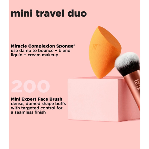 Real Techniques - Mini Travel Brush + Sponge Duo