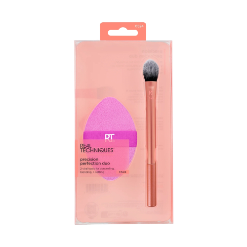 Real Techniques - Brush + sponge duo Precision Perfection