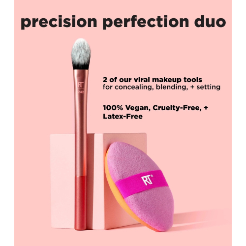 Real Techniques - Brush + sponge duo Precision Perfection