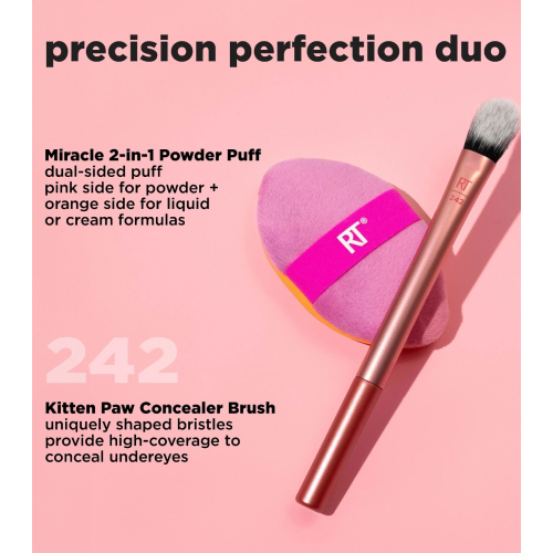 Real Techniques - Brush + sponge duo Precision Perfection