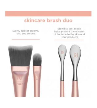 Real Techniques - Face & Eye Brush Duo Skincare Brush Duo - 107 + 109
