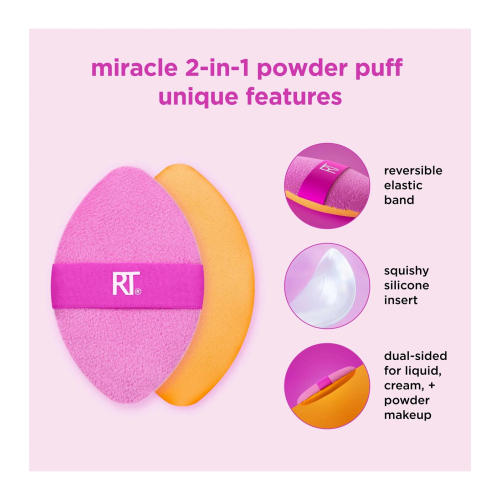 Real Techniques - Double Sided Multipurpose Puff Miracle 2-in-1 Powder Puff