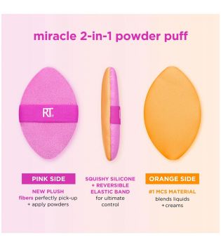 Real Techniques - Double Sided Multipurpose Puff Miracle 2-in-1 Powder Puff