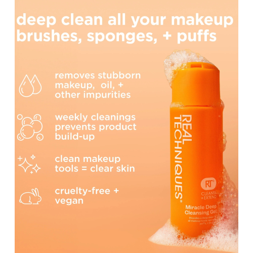 Real Techniques - Brush and Sponge Cleansing Gel Miracle Deep