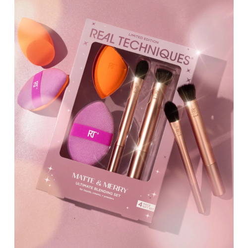 Real Techniques - *Holidays 24* - Brush + sponge set Matte & Merry