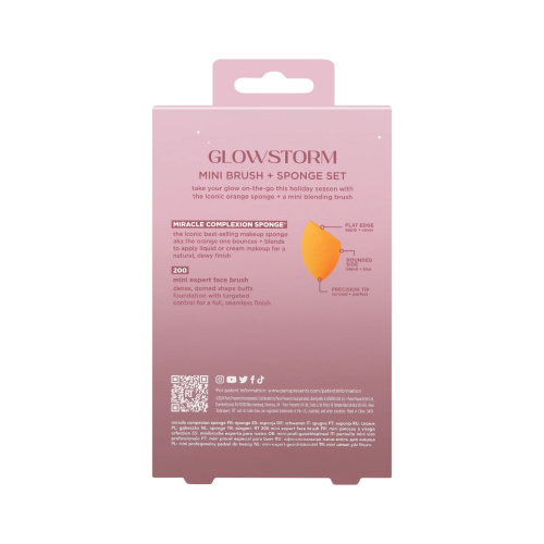 Real Techniques - *Holidays 24* - Mini brush + sponge set Glowstorm