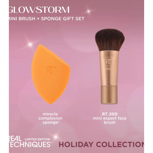 Real Techniques - *Holidays 24* - Mini brush + sponge set Glowstorm
