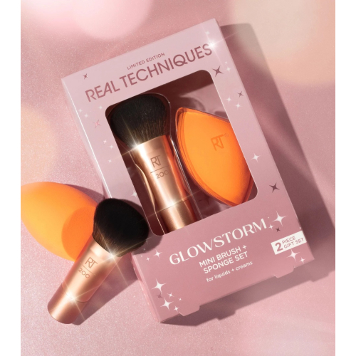 Real Techniques - *Holidays 24* - Mini brush + sponge set Glowstorm