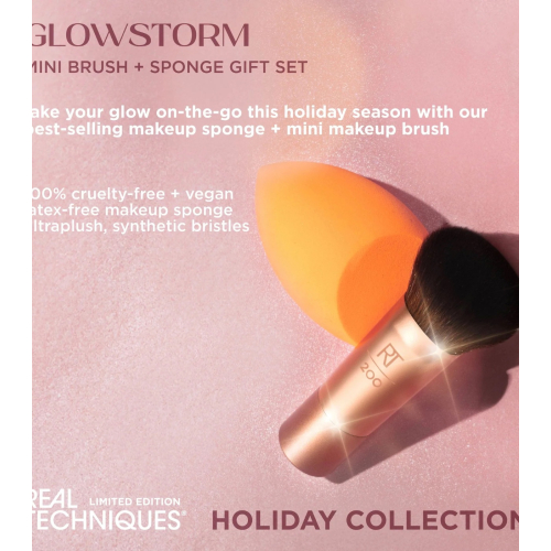 Real Techniques - *Holidays 24* - Mini brush + sponge set Glowstorm